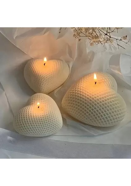 El Yapımı Kalp Şekilli Aromaterapi Mum