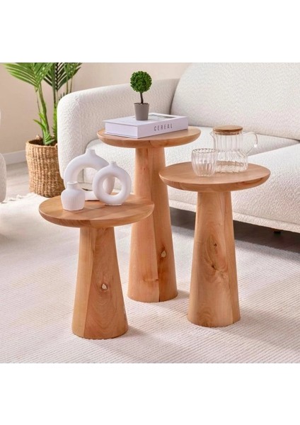 Mantar Sehpa Natural Yan Sehpa