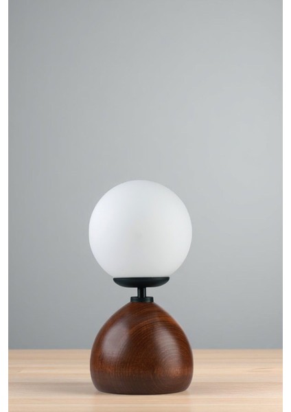 Cameron Ceviz Beyaz Camlı Masa Lambası fırsatları