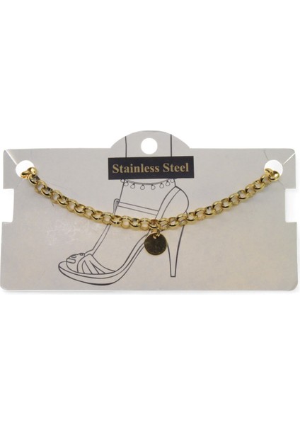 Altın Renk Doc Pul Çelik Halhal - 3448 modelleri