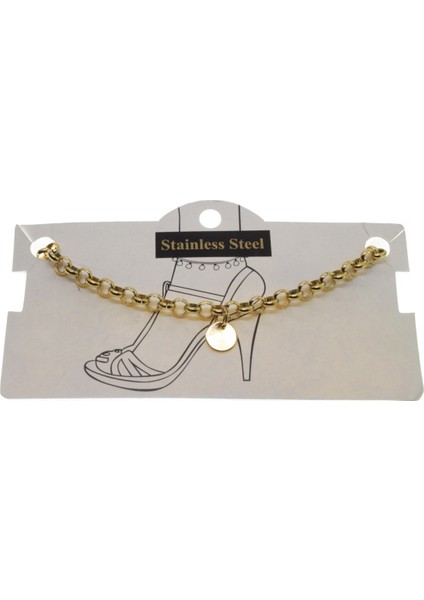 Altın Renk Doc Pul Çelik Halhal - 3448 fırsatları