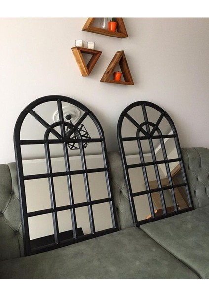103X70 cm Siyah Duvar Aynası, Şık ve Modern Tasarım, Salon ve Dekoratif Kullanım Için Uygun fiyatları