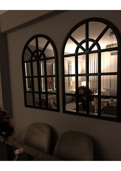 103X70 cm Siyah Duvar Aynası, Şık ve Modern Tasarım, Salon ve Dekoratif Kullanım Için Uygun modelleri