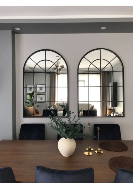 103X70 cm Siyah Duvar Aynası, Şık ve Modern Tasarım, Salon ve Dekoratif Kullanım Için Uygun fırsatları