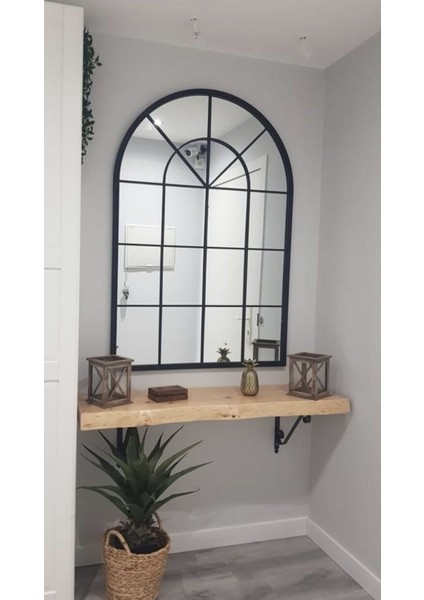 103X70 cm Siyah Duvar Aynası, Şık ve Modern Tasarım, Salon ve Dekoratif Kullanım Için Uygun indirimleri