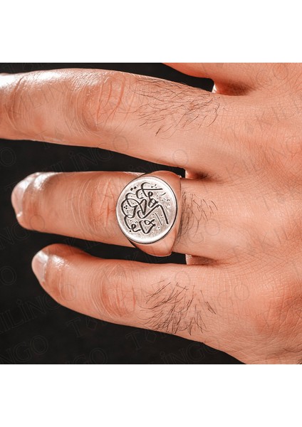 925 Ayar Gümüş Bu Da Geçer Ya Hu Yazılı Taşsız Erkek Yüzük modelleri