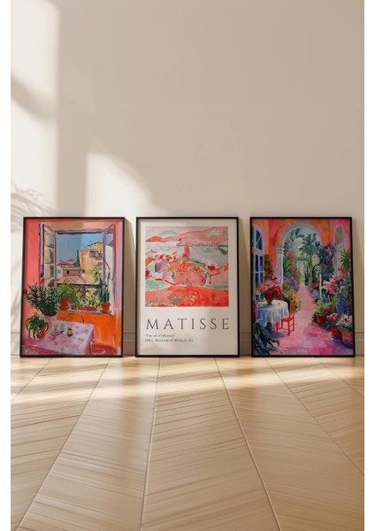 Üçlü Siyah Çerçeveli Sanat Posteri Seti, Yatak Odası, Mutfak ve Salon Dekoru fırsatları