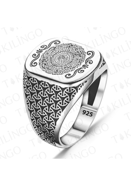 925 Ayar Gümüş Inşirah Suresi Işlemeli Taşsız Erkek Yüzük fiyatları