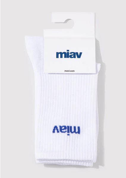 Miav Baskılı Beyaz Soket Çorap 1912598-620 fiyatları