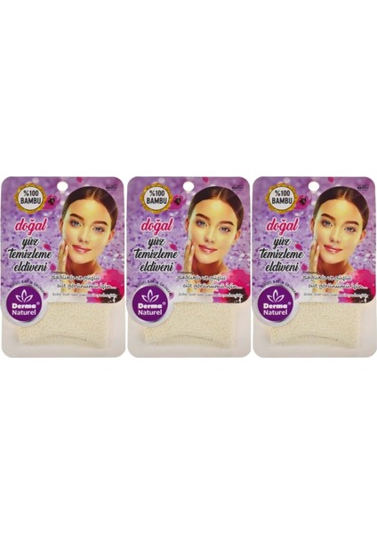 Bambu Yüz Temizleme Eldiveni Ms-32 (3 Lü Set)