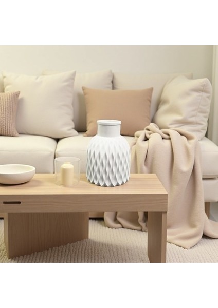 Minimalist Dalga Desenli Seramik Mini Vazo | Modern Dekor Parçası fiyatları