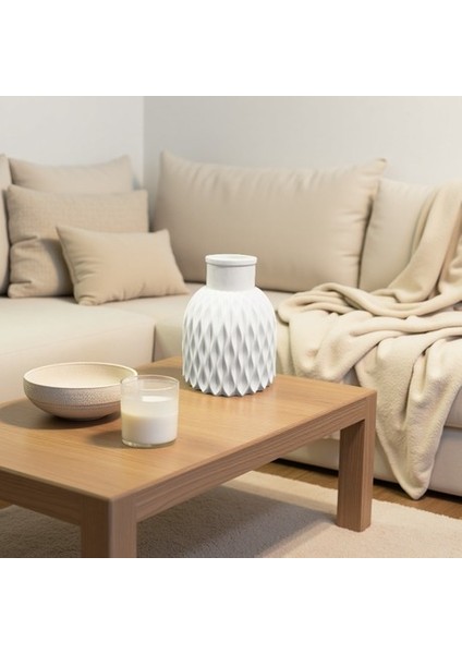 Minimalist Dalga Desenli Seramik Mini Vazo | Modern Dekor Parçası modelleri