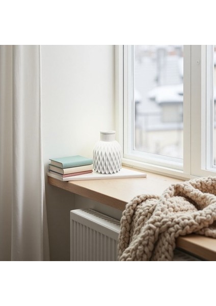 Minimalist Dalga Desenli Seramik Mini Vazo | Modern Dekor Parçası fırsatları