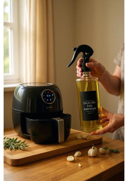 Airfryer Için Püskürtmeli Sprey Cam Şişe Yağdanlık Zeytinyağı Sirke Yağ Püskürtücü 250 ml fırsatları