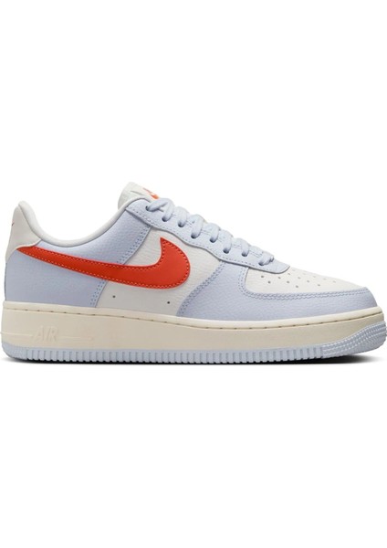 Air Force 1 Af1 07 Next Nature Leather Sneaker Cream Liliac Hakiki Deri Günlük Spor Ayakkabı Krem Lila