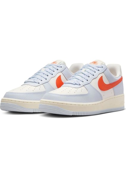 Air Force 1 Af1 07 Next Nature Leather Sneaker Cream Liliac Hakiki Deri Günlük Spor Ayakkabı Krem Lila modelleri