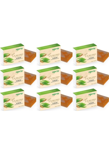 El Yapımı Doğal Sabun 150GR Çay Ağacı (9 Lu Set)