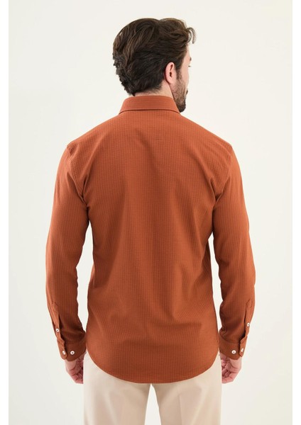 Gofreli Slim Fit Pamuk Erkek Gömlek 27080 fiyatları