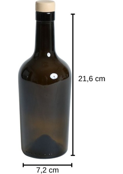 Home 2'li Amber 500 ml Cam Ayçiçek Yağı Zeytinyağı Şişesi Yağdanlık