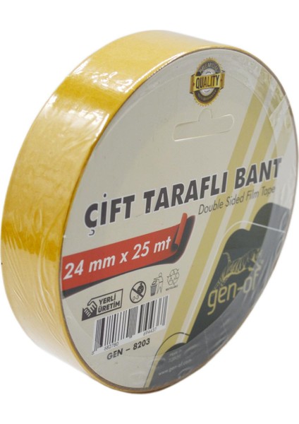 Çift Taraflı Bant 24X25 M (GEN-8203) fiyatları
