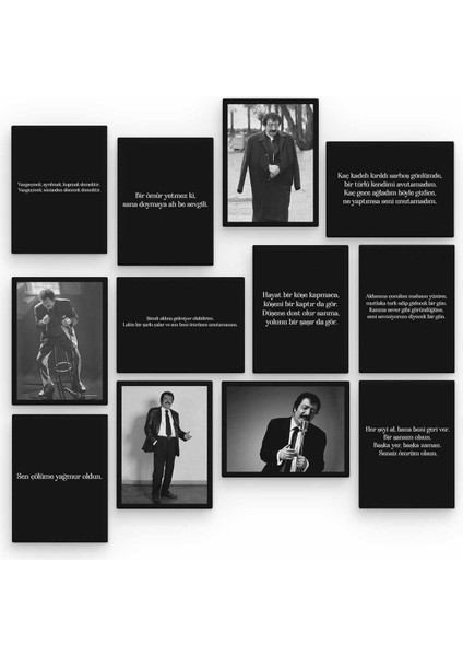 Renkli 12 Parça Ahşap Mdf Tablo Seti, Şık ve Modern Dekoratif Seçenek fiyatları