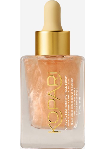 Koparı Kademeli Kendi Kendine Bronzlaşma Yüz Serumu 30ML, Nemlendirici ve Çizgisiz Bronzluk