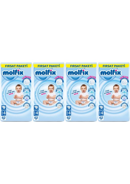 Bebek Bezi Beden:4 (7-14KG) Maxi 248 Adet Avantaj Fırsat Pk