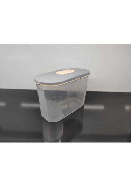 Gri 2 Litre Kapaklı Saklama Kabı, Çok Amaçlı ve Dayanıklı Tasarım