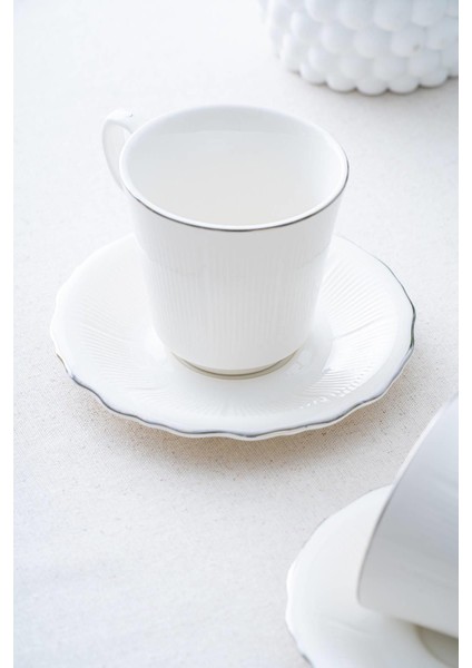 6 Kişilik Silver Çay Fincanı Takımı, 210 Ml, Şık ve Kaliteli Tasarım