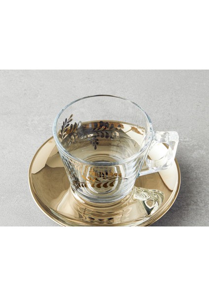 4 Parça Çay Fincanı Takımı, Gold, 2 Kişilik, Şık ve Zarif Tasarım fiyatları
