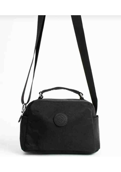 Eflanmoda Su Geçirmez Paraşüt Kumaştan Çok Bölmeli Kadın El ve Omuz Çantası
