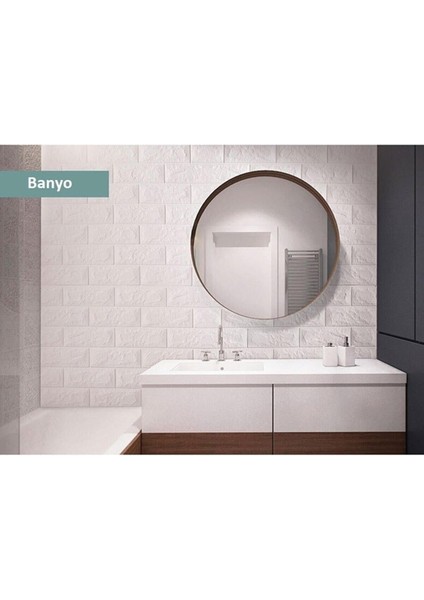 50X15 cm Beyaz 3D Kendinden Yapışkanlı Duvar Paneli Estetik Kaplama fırsatları