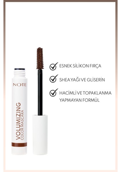 Volumizing Color Hacim ve Uzatma Etkili Renkli Maskara - Kahverengi fiyatları