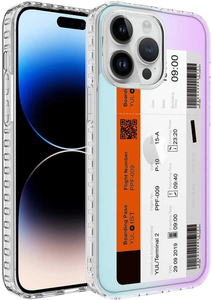 iPhone 13 Pro Uyumlu Airbag Kenarlı Renkli Desenli Silikon Kflg Elegans Kapak-No6 modelleri