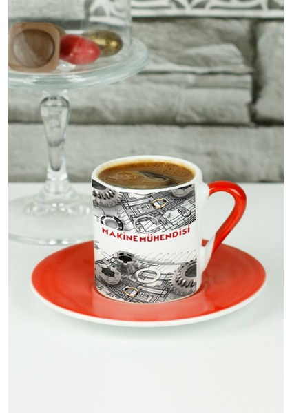 Kırmızı Türk Kahvesi Fincanı, Şık ve Dayanıklı Tasarım