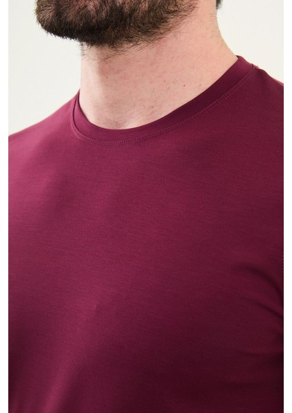 Düz Slim Fit Bisiklet Yaka Basic Erkek T-Shirt 36863 indirimleri