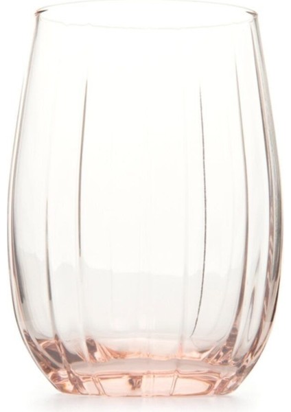 Şeffaf Pembe Su Bardağı 6'lı Set, Şık ve Dayanıklı Cam Tasarım