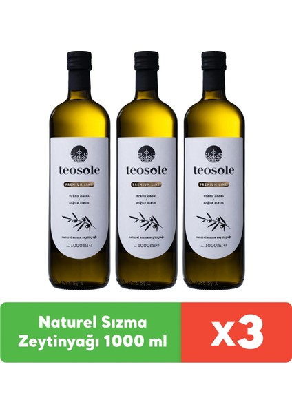 Naturel Sızma Zeytinyağı 1000 ml x 3 Adet