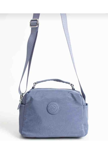 Eflanmoda Su Geçirmez Paraşüt Kumaştan Çok Bölmeli Kadın El ve Omuz Çantası