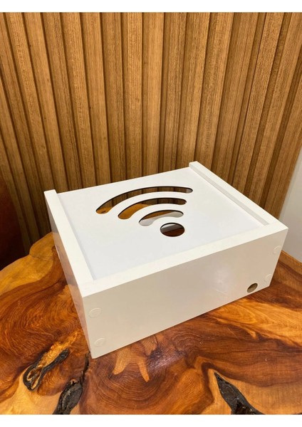 Beyaz Wifi ve Modem Saklama Kutusu, Duvar Üzerinde Düzenleyici ve Şık Tasarım modelleri