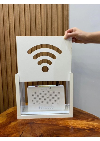 Beyaz Wifi ve Modem Saklama Kutusu, Duvar Üzerinde Düzenleyici ve Şık Tasarım fırsatları