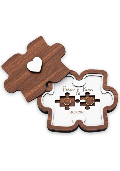 Kişiye Özel Isimli Yüzük Kutusu Nişan Evlilik Teklifi ve Söz Organizasyon Ahşap Kapaklı Takı Kutusu Hediyelik Kişiye Özel