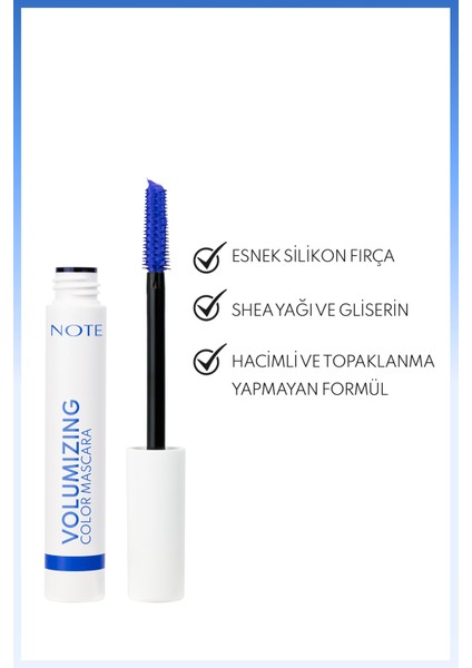 Volumizing Color Hacim ve Uzatma Etkili Renkli Maskara - Mavi fiyatları