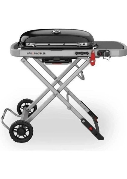 Traveler™ Stealth Edition Taşınabilir Gazlı Barbekü – 3,8 kW | 63 × 34 cm | Tek Pedalla Katlanır