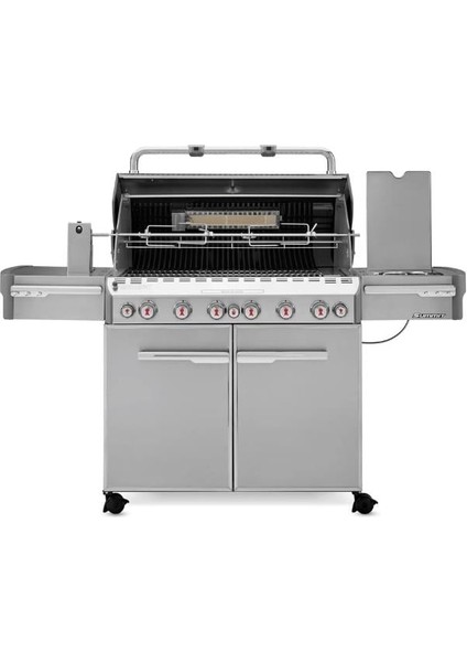Summit® S-670 Paslanmaz Çelik Gazlı Barbekü – 6 Brülör + Sear / Tütsü / Rotisserie