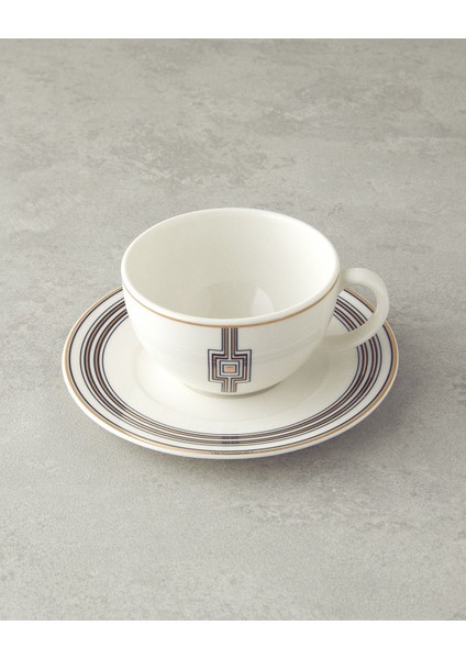 Şık 4'lü Porselen Fincan Takımı, Siyah, 2 Kişilik, Kaliteli ve Zarif Tasarım fiyatları