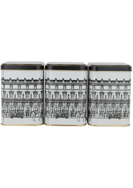 Çok Renkli 3'lü Kare Metal Saklama Kabı Seti, 8.7X8.7X12.5 cm fiyatları