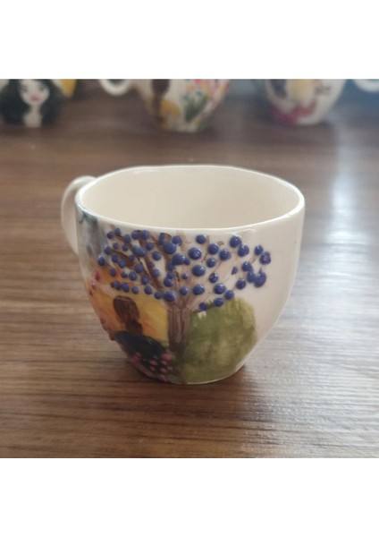 El Yapımı Renkli Seramik Fincan, Yıkanabilir, Sıcağa ve Soğuğa Dayanıklı fiyatları