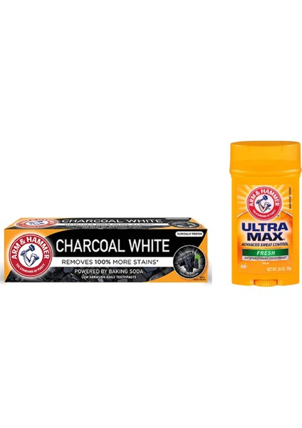 Arm&hammer White Kömür Beyazlatıcı Diş Macunu 75ML + Arm&hammer Men Stick Deo Fresh 79 gr
