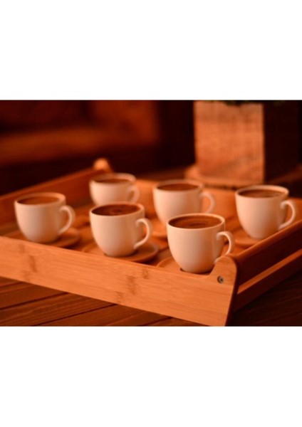 6 Kişilik Beyaz Kahve Fincanı Takımı, Şık ve Kullanışlı Set